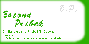 botond pribek business card